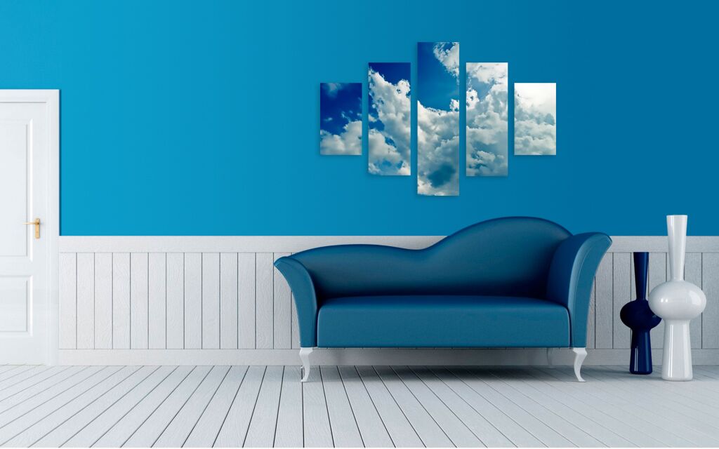 Модульная картина 1200 "Голубое небо" фото 3