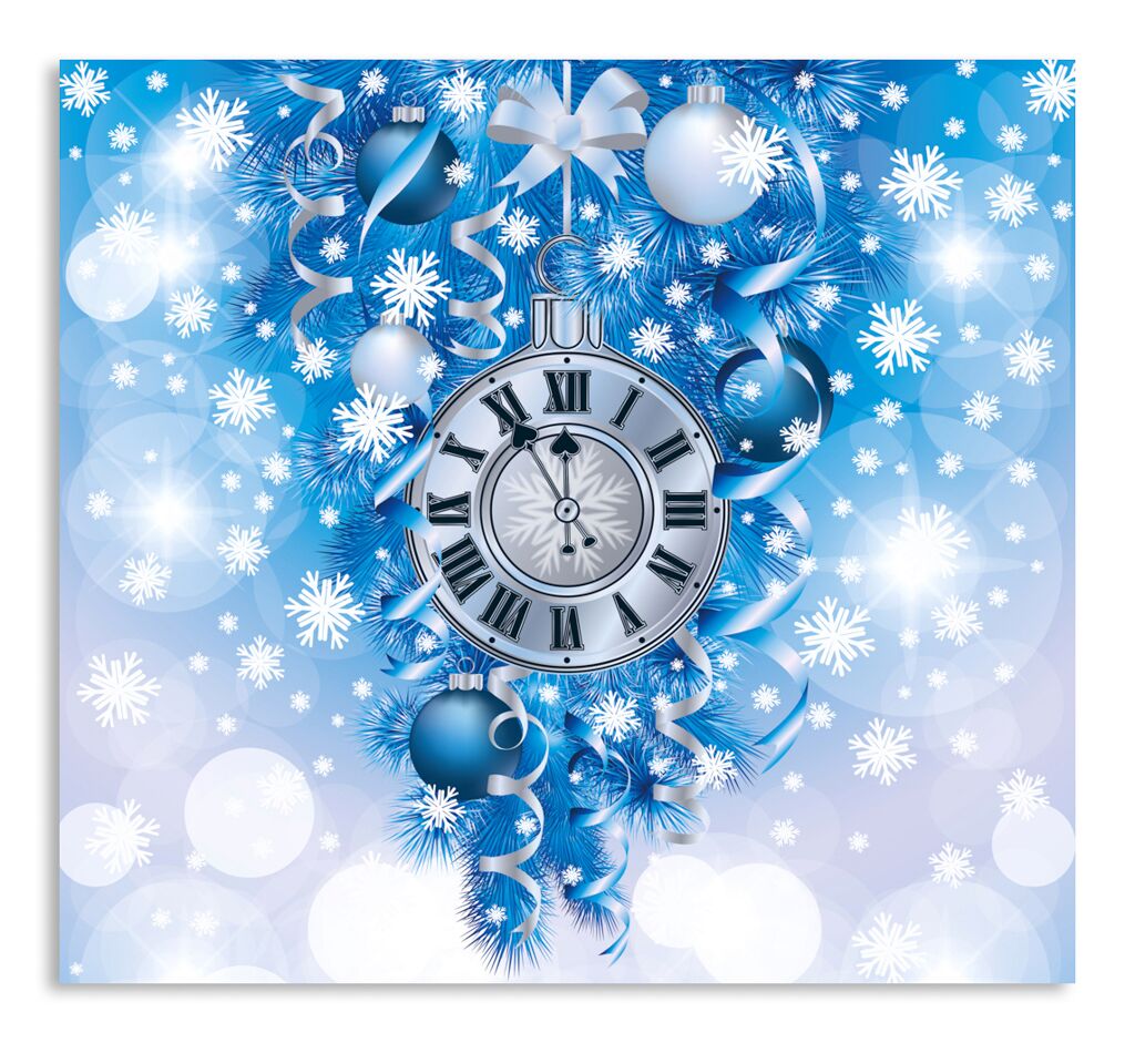 Постер 749 "Новогодние часы" фото 1