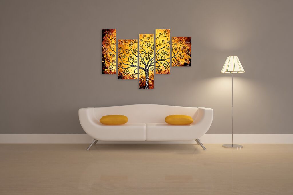 Модульная картина 1181 "Оранжевое дерево" фото 4