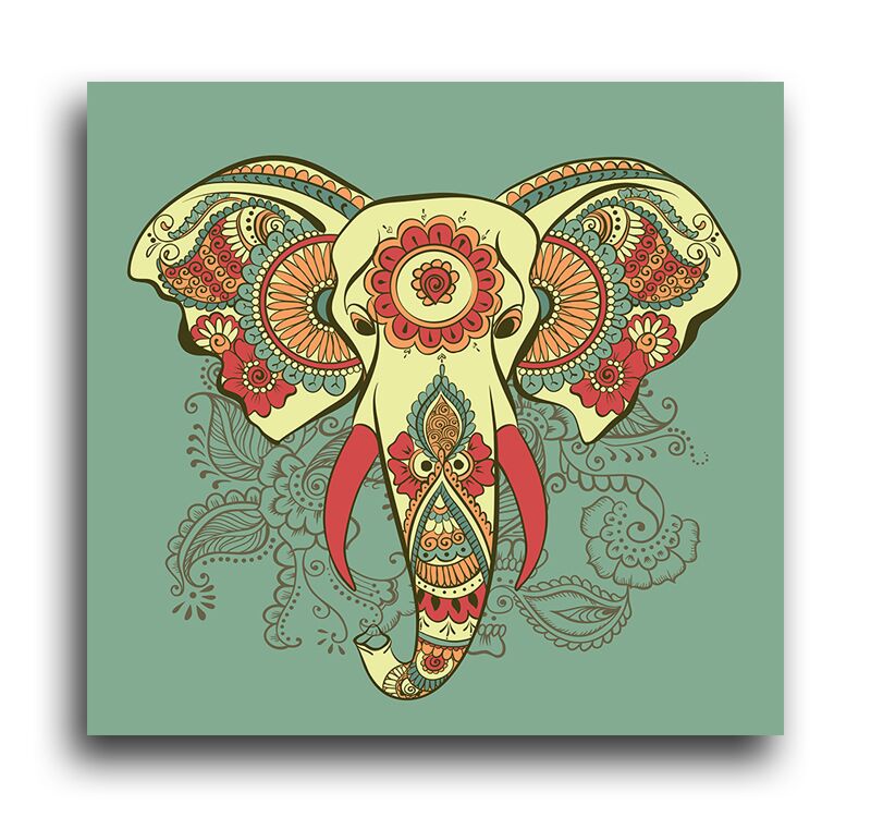 Постер 4764 "Слон в узорах" фото 1