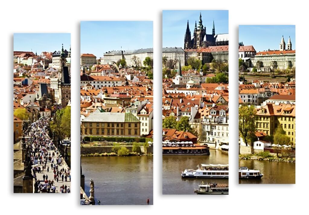 Модульная картина 2513 "Туристическая Прага" фото 1