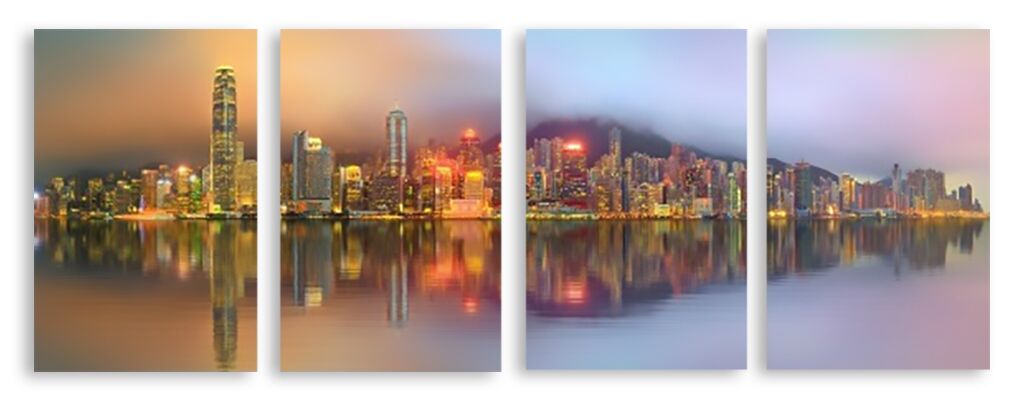 Модульная картина 3003 "Ночной Гонконг" фото 1