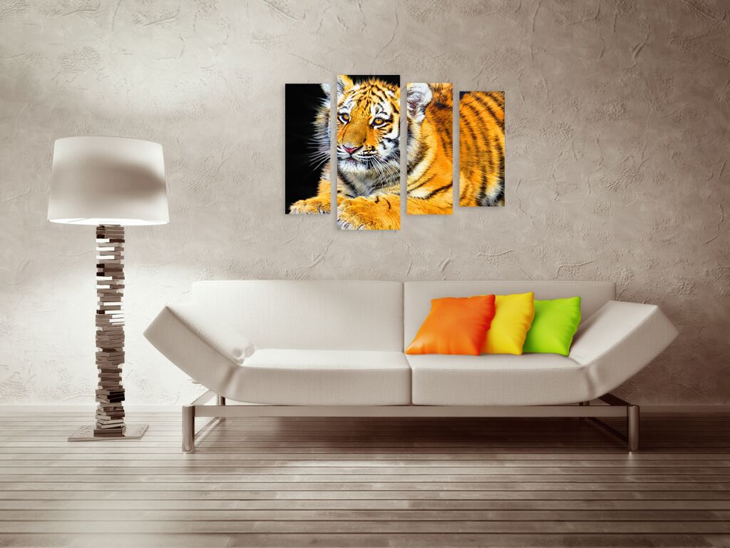 Модульная картина 1383 "Маленький тигрёнок" фото 4