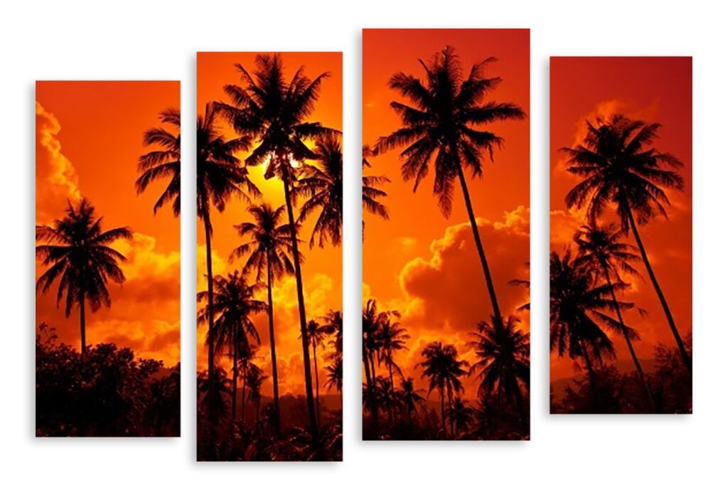 Модульная картина 3371 "Пальмы на закате" фото 1