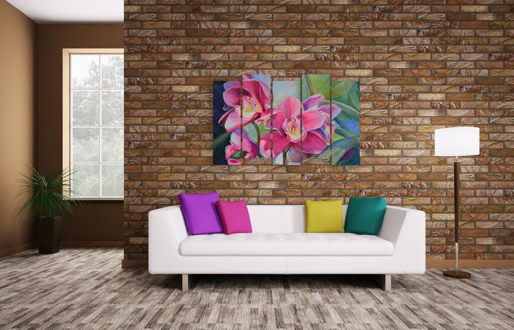 Модульная картина 1370 "Три орхидеи" фото 4