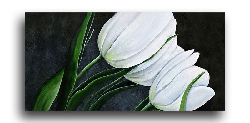 Постер 928 "Белые тюльпаны" фото 1