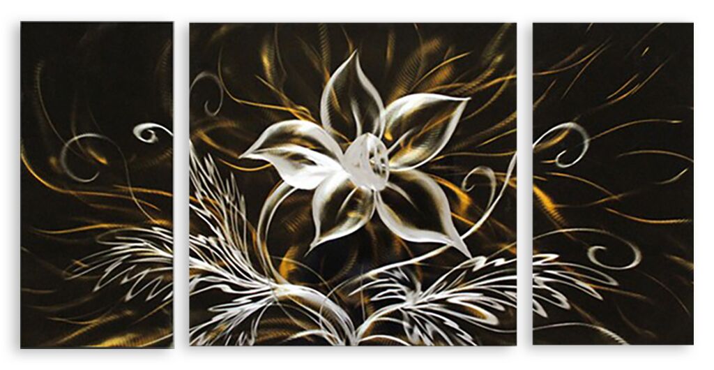 Модульная картина 446 "Серебряный цветок" фото 1