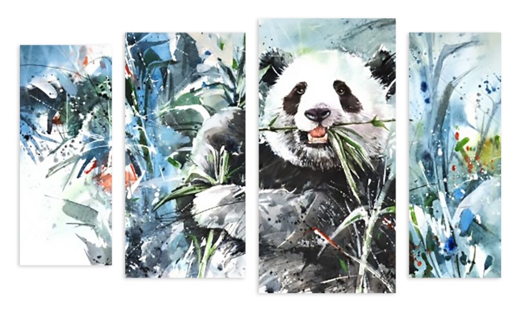 Модульная картина 1858 "Забавная панда" фото 1