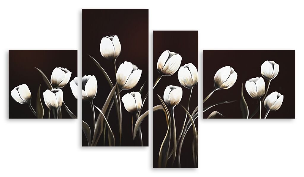 Модульная картина 528 "Белые тюльпаны" фото 1