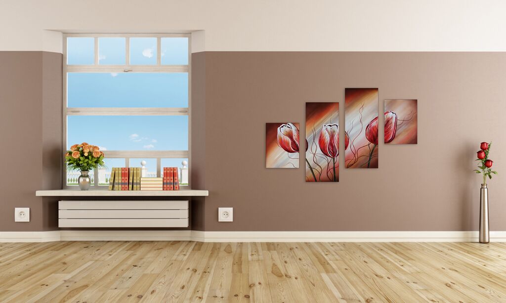 Модульная картина 601 "Красные тюльпаны" фото 4
