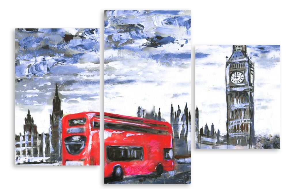 Модульная картина 5728 "Лондонский автобус" фото 1