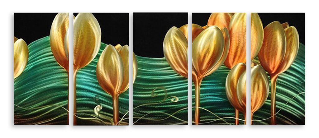 Модульная картина 5276 "Золотые тюльпаны" фото 1