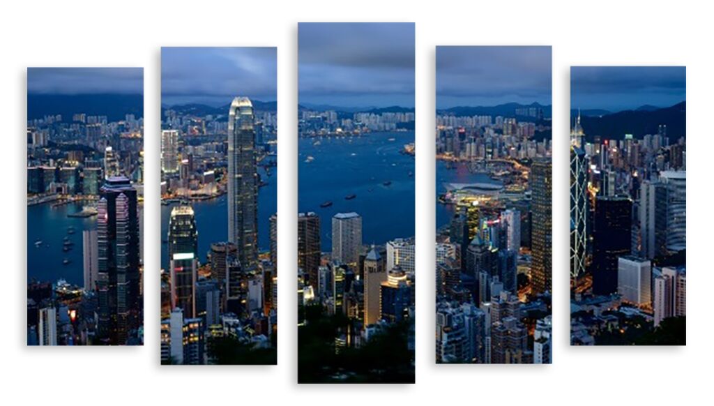 Модульная картина 3556 "Вид на Гонконг" фото 1