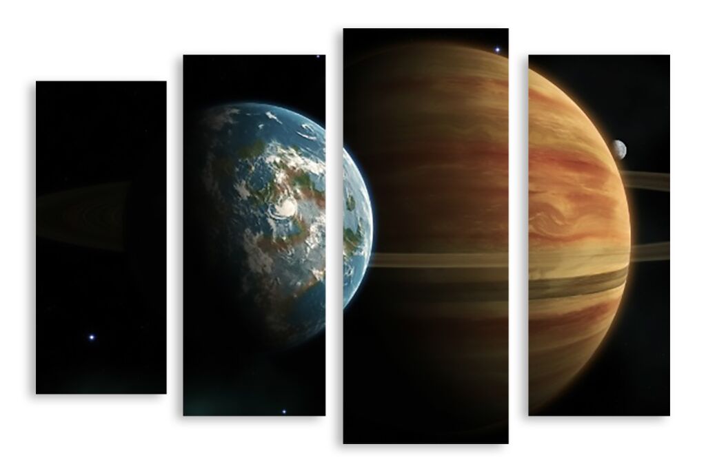 Модульная картина 3259 "Притяжение планет" фото 1