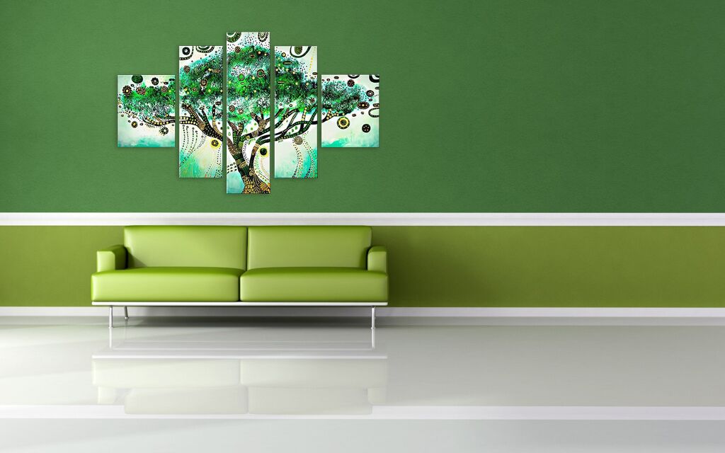 Модульная картина 817 "Зелёное дерево" фото 4