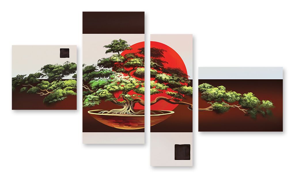 Модульная картина 633 "Японский бонсай" фото 1