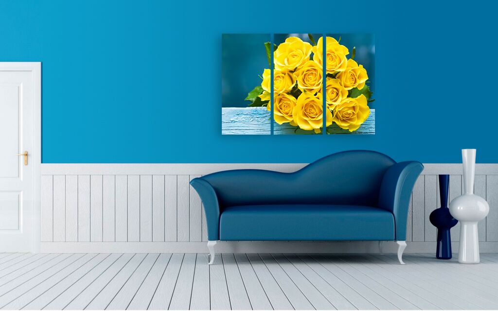 Модульная картина 442 "Жёлтые розы" фото 2