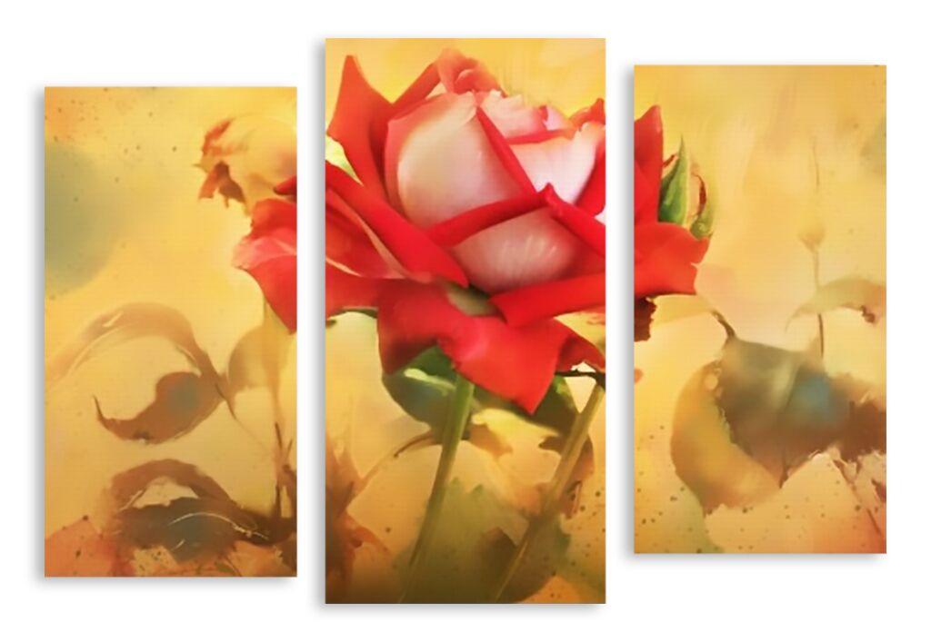 Модульная картина 2422 "Красная роза" фото 1