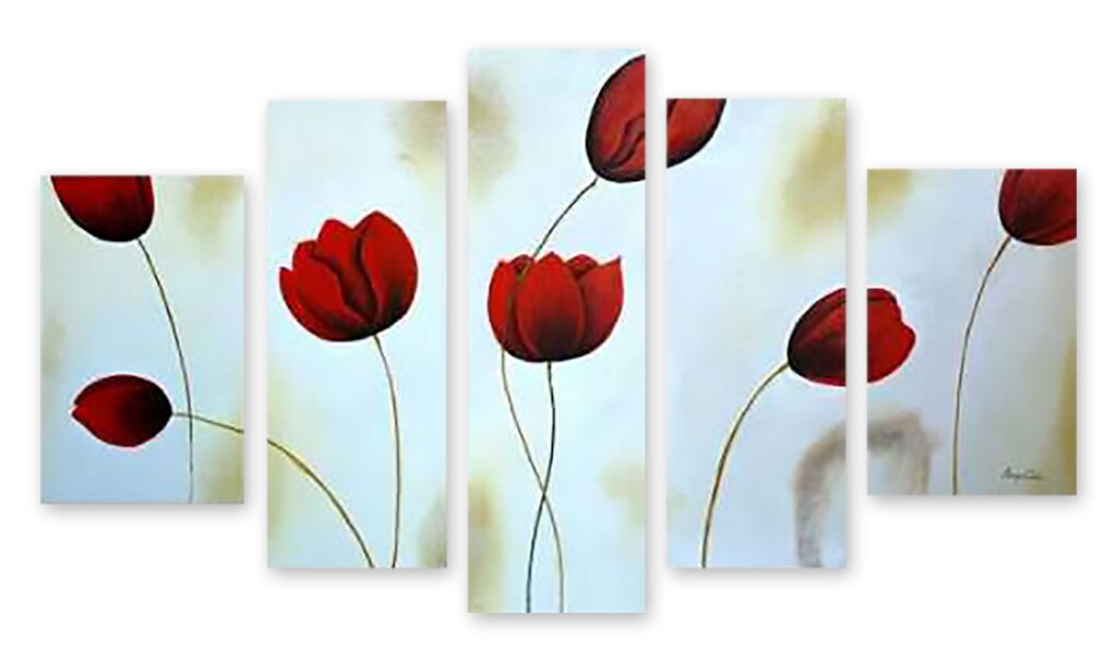 Модульная картина 991 "Красные тюльпаны" фото 1
