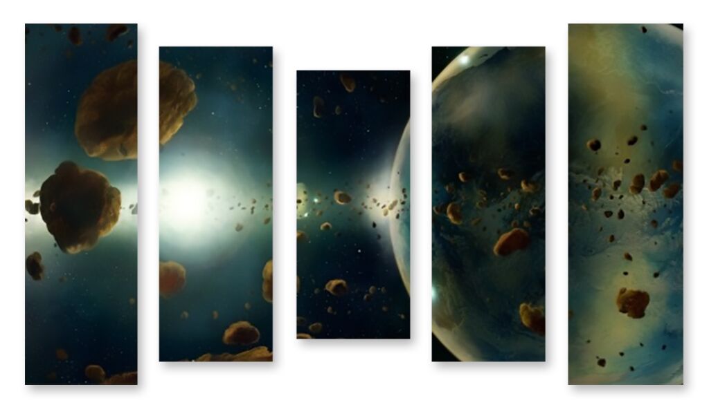 Модульная картина 2072 "Астероиды" фото 1