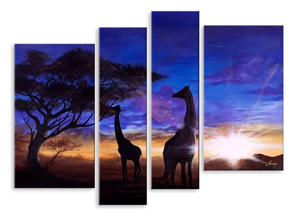 Модульная картина 4387 "Жирафы под синим небом" фото 1