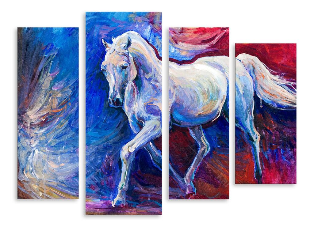 Модульная картина 4053 "Лошадь красками" фото 1