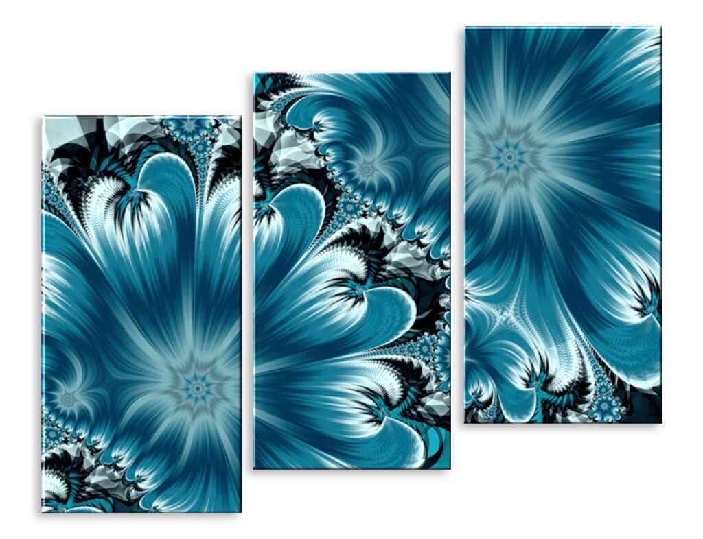 Модульная картина 4565 "Голубые цветы" фото 1