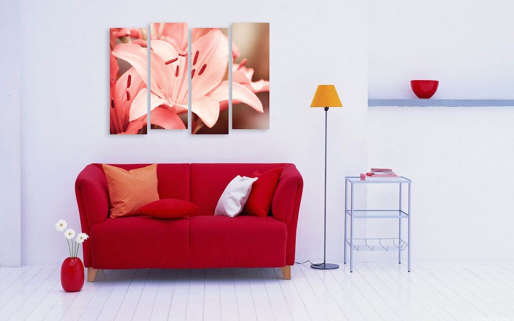 Модульная картина 169 "Розовая лилия" фото 5