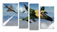 Модульная картина 3581 "Военные самолеты"