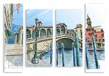 Модульная картина 3052 "Мост в Венеции"