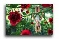 Постер 3471 "Девочка в розах"