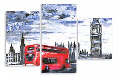 Модульная картина 5728 "Лондонский автобус"