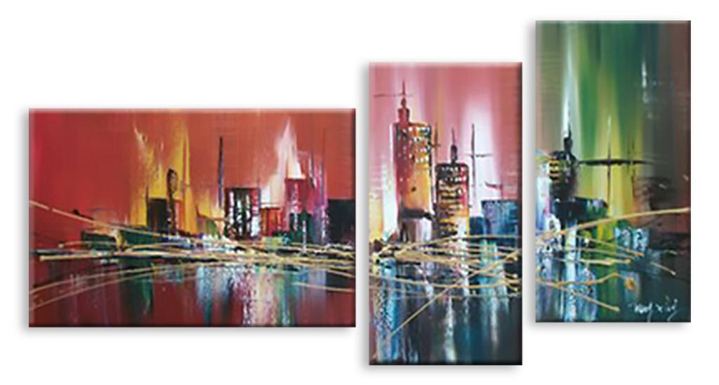 Модульная картина 2770 "Красочный город" фото 1
